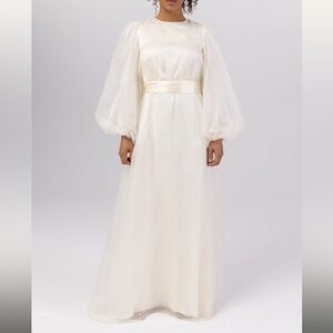 NWT Veiled Collection Silk Organza Maxi Dress